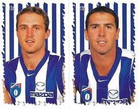2000 Select AFL Stickers #12 Matthew Capuano / Craig Sholl Front